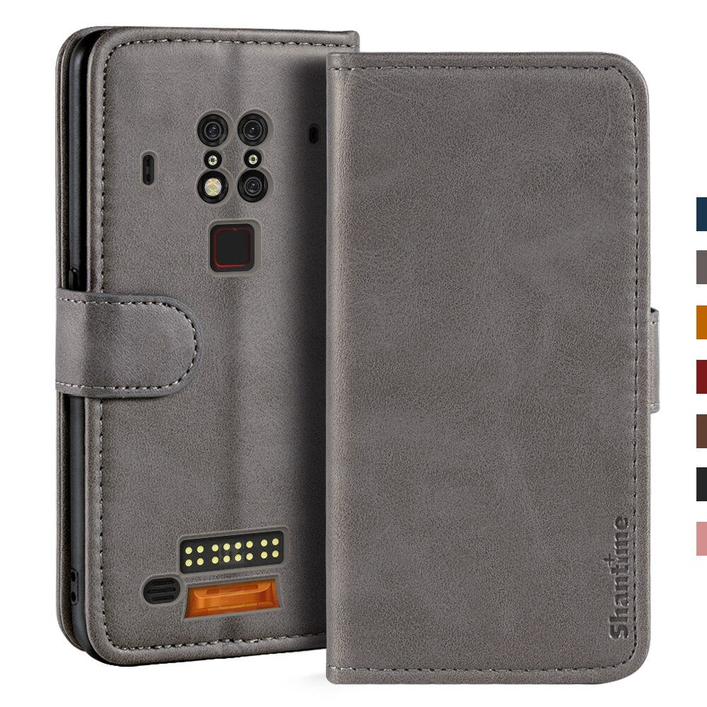 Case For Oukitel WP7 Case Magnetic Wallet Leather Cover For Oukitel WP7 Stand Coque Phone Cases: Gray