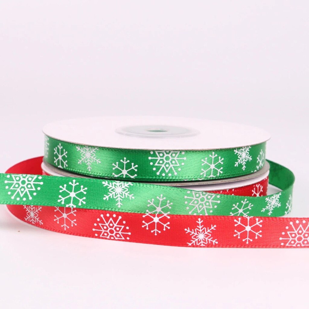 25yd kerstlinten 10mm multi-knutselbenodigdheden feestlint diy strik linten voor knutselen kaarten verpakkingsmaterialen#w