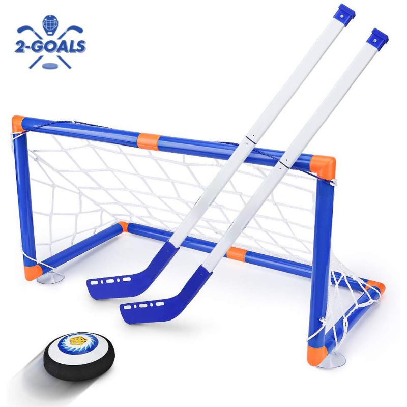 Juego de objetivos de bola de suspensión de Hockey sobre hielo eléctrico para niños, deportes de interior y exterior, juguetes de entrenamiento con juegos