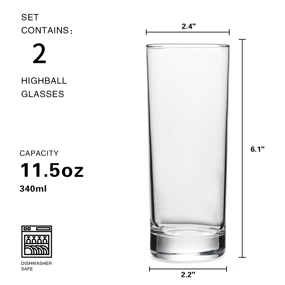 WOTOR 1/2/6PCS Glass Cup Clean Tumbler Drinkware Transparent Tea Juice Milk Coffee Mug Home Water Glasses Straight Beer Mug: green