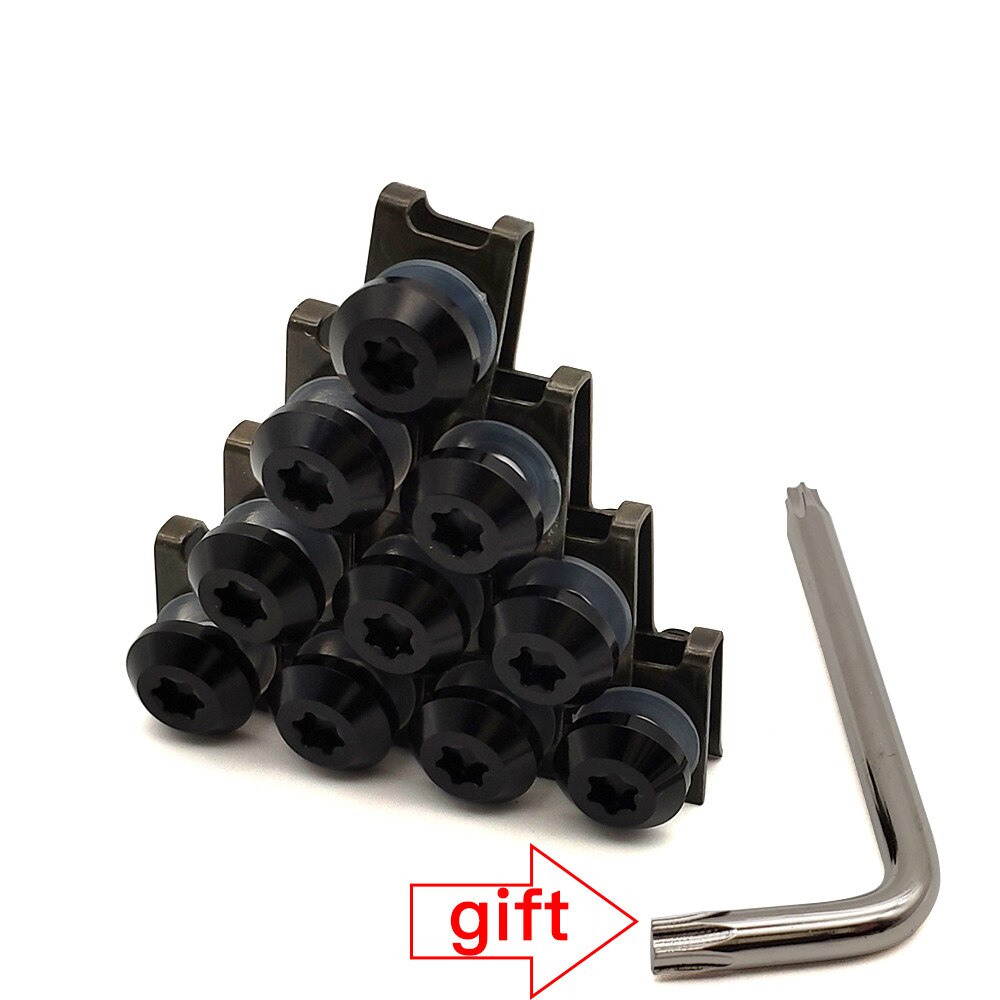 Für BMW F800R F800S F800ST f 800 r HP2 Enduro K1200R Universal- Motorrad Verkleidung Körper Schrauben Rolle Clips Schraube Muttern m6: Schwarz