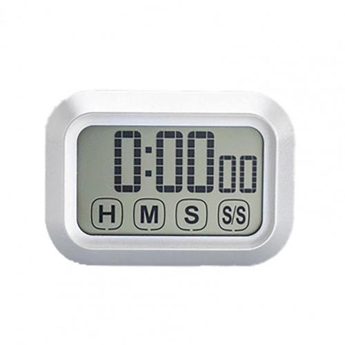 Portable Attractive Strong Construction Magnetic Adsorption Countdown Clock ABS Countdown Clock Loud Sound for: Silver