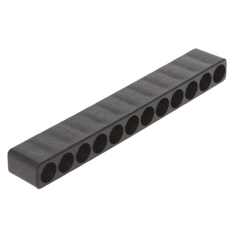OOTDTY Screwdriver Hole 10/12 Holes Hex Shank Bit Holder Plastic Head Storage Case Tool: 12 holes