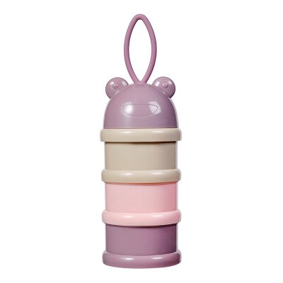 3Layers Baby Milk Powder Dispenser Container Storage Formula Feeding Box Colorful Rainbow Color: 4