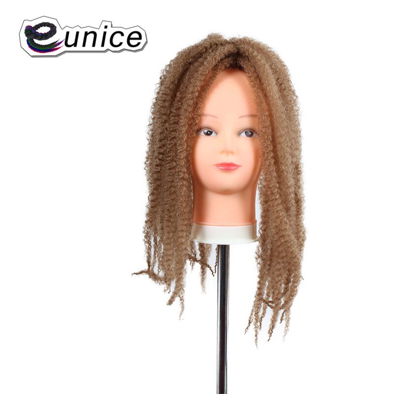 Eunice rubia 613 mechones pelo trenzado sintético para las mujeres con Africana trenzas Marley 18 "3 paquetes Ombre Afro rizado a granel