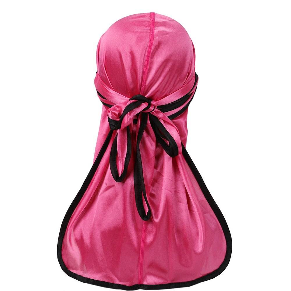 Men's Durag Satin Doo rag Solid Color Bandana Silky Turban