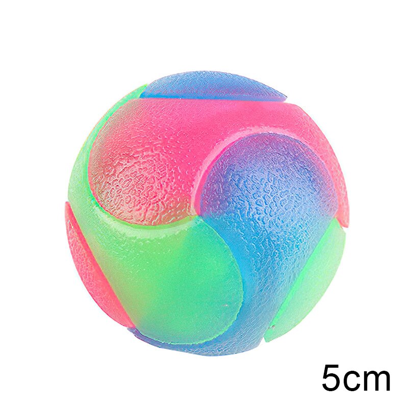 Led lys opp hund baller blinkende elastisk ball led molar ball glødende ball kjæledyr farge lys ball interaktive leker: 5cm