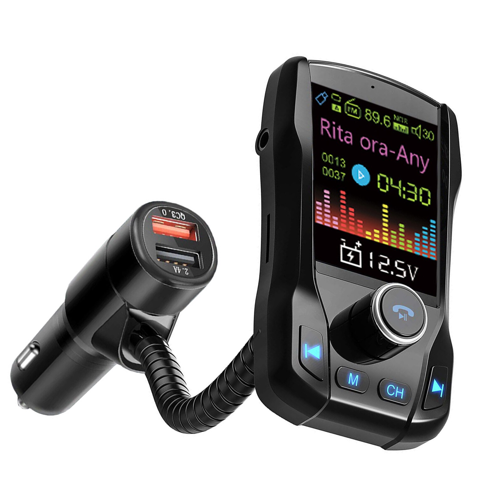 Bluetooth 5.0 Auto Fm-zender Radio Auto Adapter Auto MP3 Speler Voor Telefoon