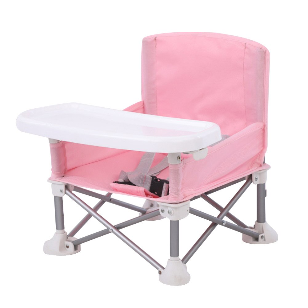 Børn spisebordsstol aluminiumslegering bærbar foldbar strand aftagelig camping baby rejse spiser højstol med bakke græsplæne