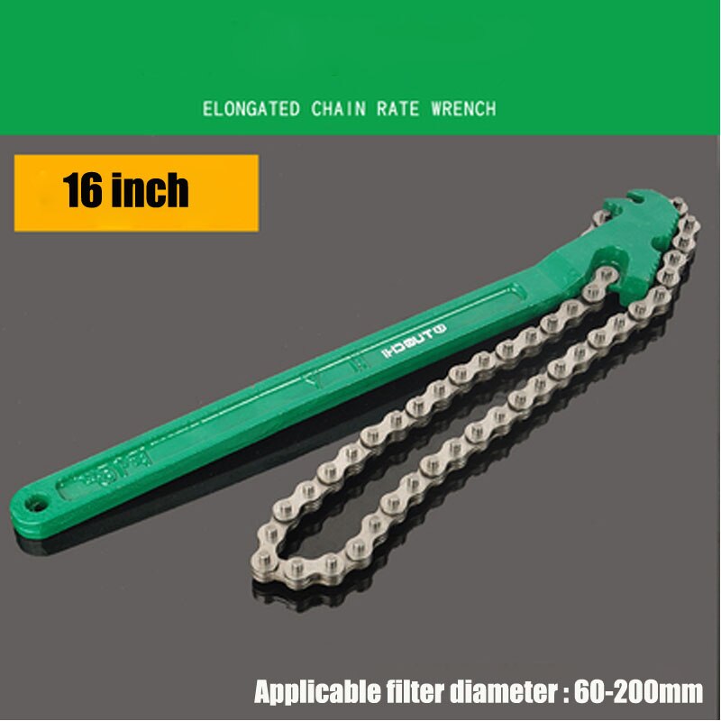 Universal Adjustable Car Engine Oil Filter Wrench Removel Tools Chain Grip Key Wrench Grip Spanner Plier Car Repair Tools: 16 inch chain type