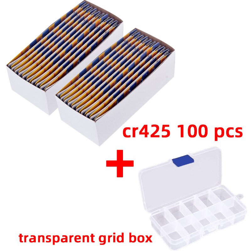 CR425 CR435 CR322 Batteries Fishing Float Electric Floats Battery 3V Night Light Lithium Pin Cells LED Fishing Float Luminous: 100pcs With box A