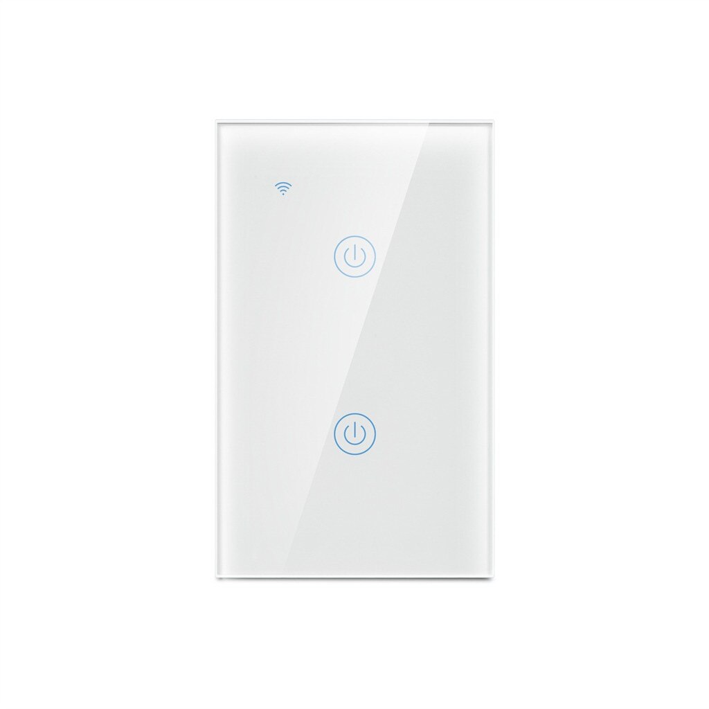 Smart WiFi Wall Light Switch For Alexa for Google Home App Mobile Phone Remote Control Wifi Switch Smarthome Interruptor Wifi: Two Button