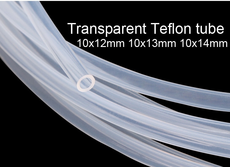 10mm innerdiameter 10 x 12mm 10 x 13mm 10 x 14mm genomskinliga teflonrör genomskinligt ptfe-rör pfa-rör fep-slang  f46 rör