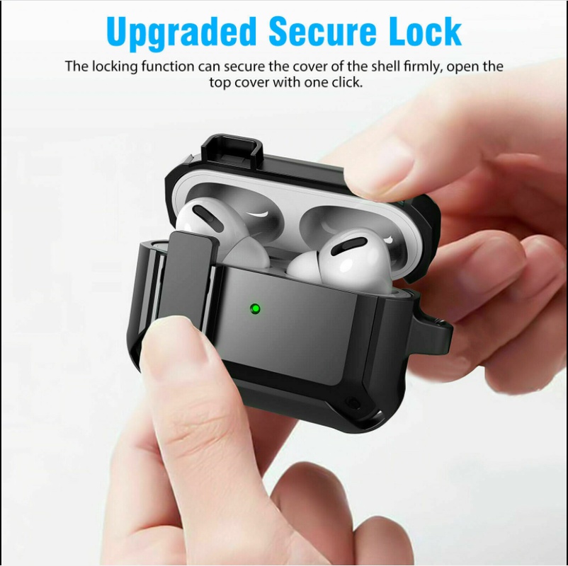 Pantser Schokbestendige Behuizing Voor Apple Airpods 4 3 2 1 Air Pods Pro 2 Oordopjes Accessoires Cover Sleutelhanger Switch Coque Capa Fundas