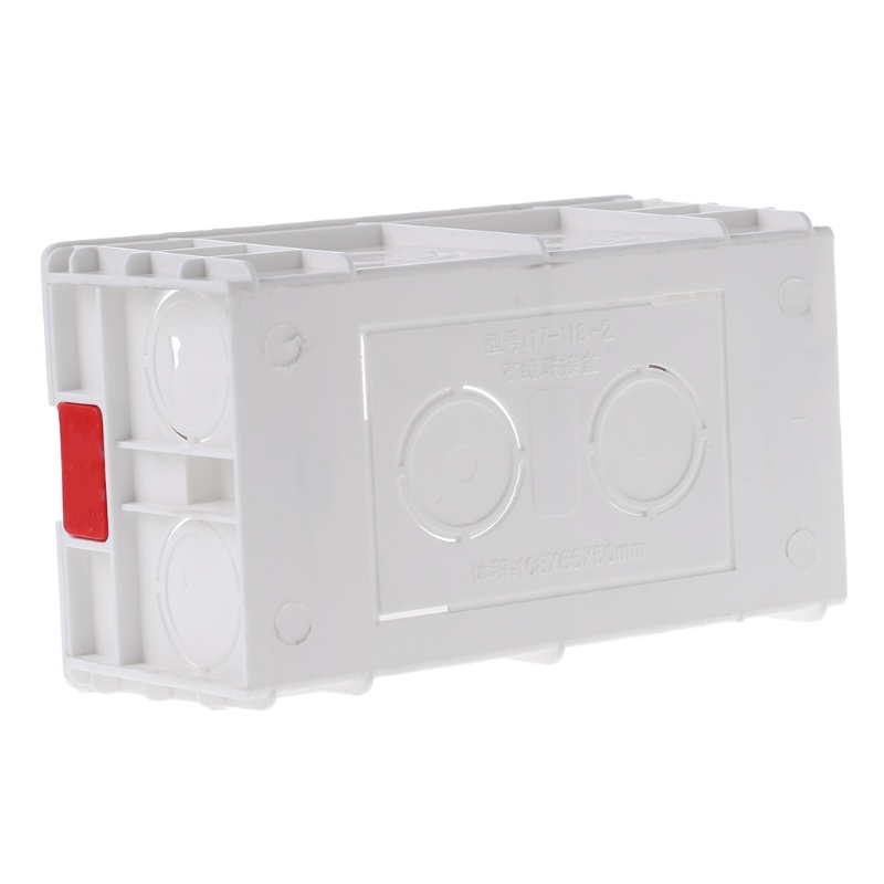 118mmX72mm Standard PVC Junction Box Wall Mount Cassette For Switch Socket Base