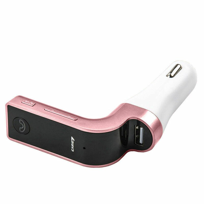 Car G7 Bluetooth FM Transmitter Hands-free Bluetooth Car Kit Radio MP3 Player USB Charger Port Kit with MIC LCD Car Accessories: Gray