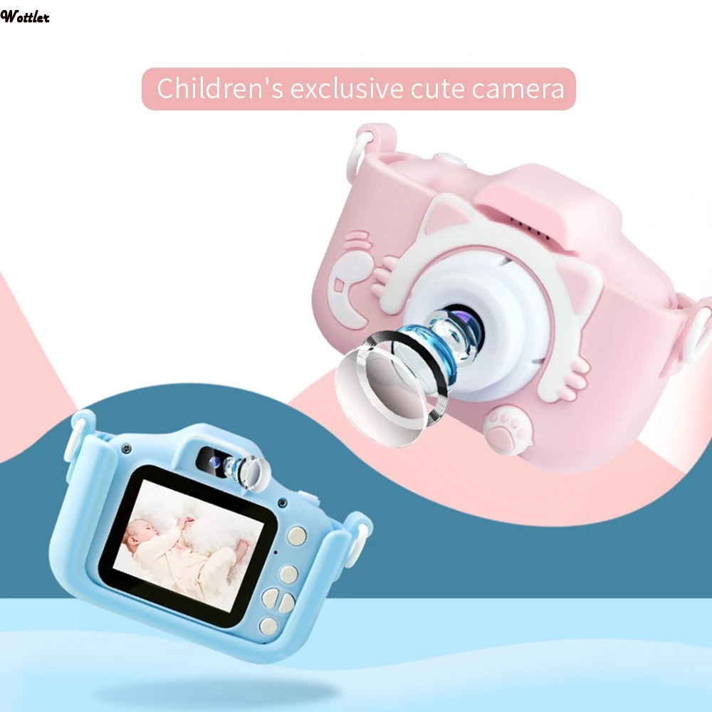 Mini Camera Kids Digital Camera Cartoon Toy HD Camera for Kids Educational Children's Camera Toys for Boy Girl Best