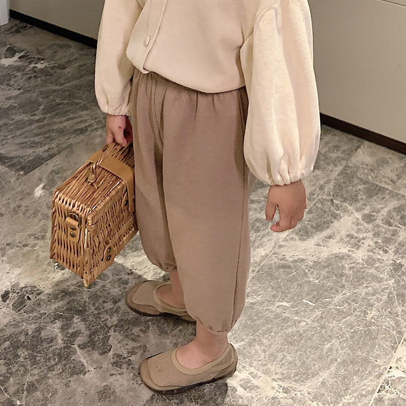 Girls ' Broek Lente En Herfst Mode All-Wedstrijd Losse Kinderen Leisure Koreaanse Versie P5719: 2 / 2T