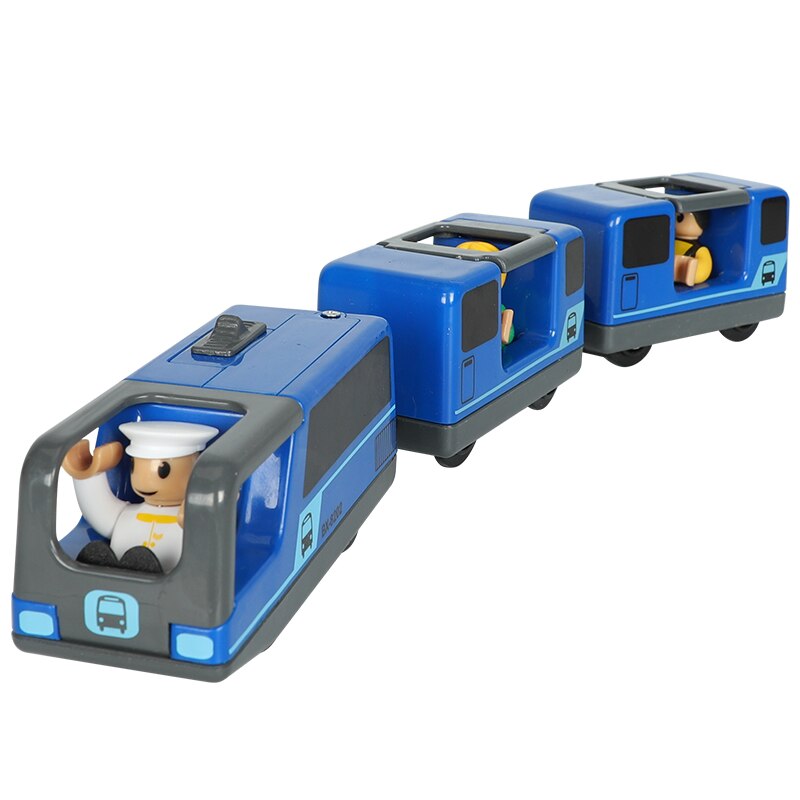 Magnetische Locomotief Aangesloten Elektrische Kleine Trein Rail Speelgoed Compatibel Met Houten Track Voor Kinderen Aanwezig: X