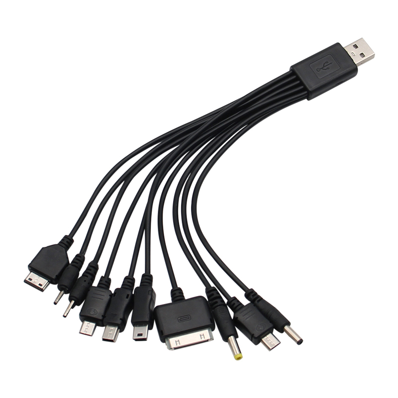 USB A to 10 in 1 Universal Multiple Charging Cord Charging Cable with 10 Ports for Charging Cell Phones Speaker MP3 MP4 & More: Default Title