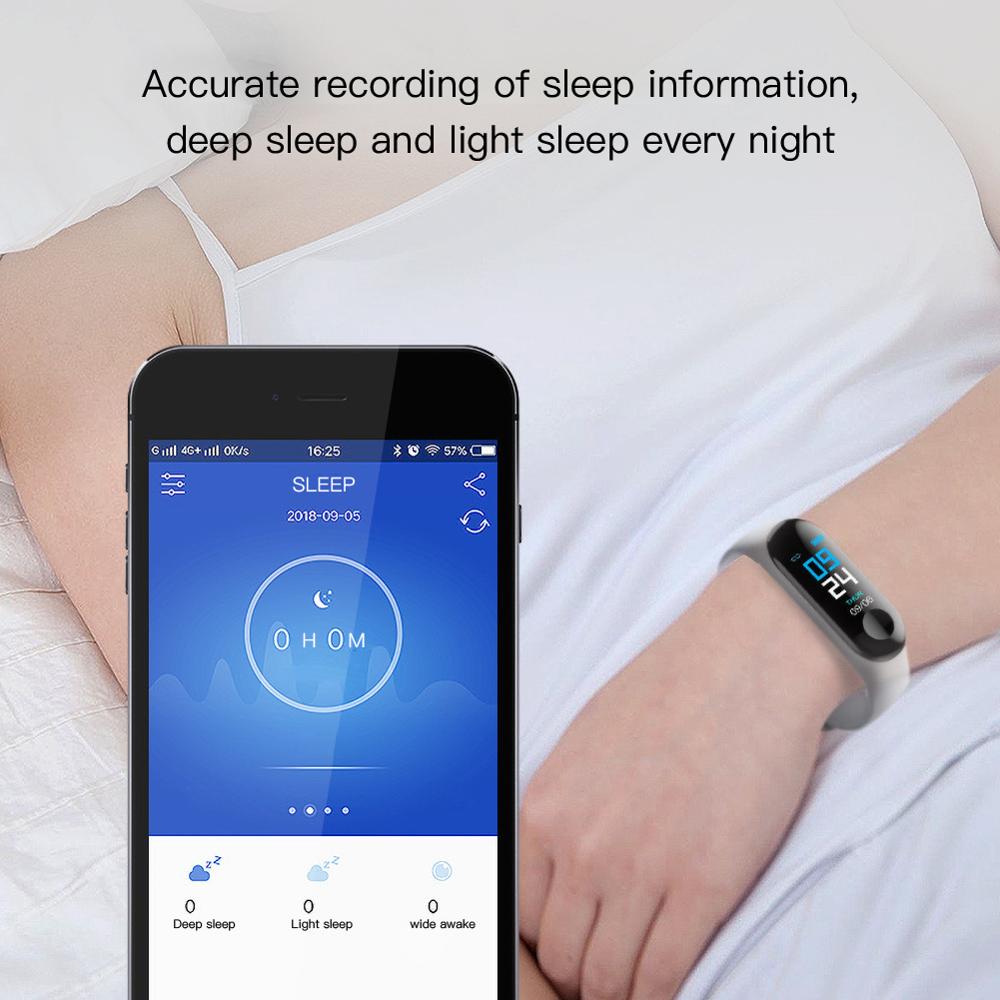Smart Horloge Scherm Smart Armband Stappenteller Hartslag Bloeddruk Informatie Push Smart Herinnering Waterdichte Armband