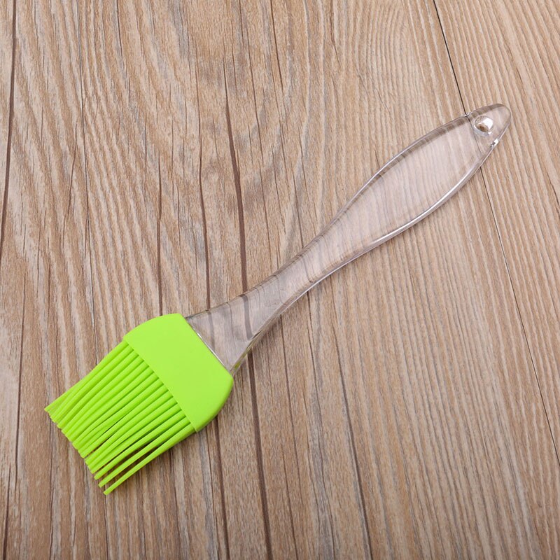 Food Grade Silicone Heat-resistant Oil Brush Barbecue Oil Brush Seasoning Brush Baking Tool Silicone Dressing Pastry Brush: L / Green
