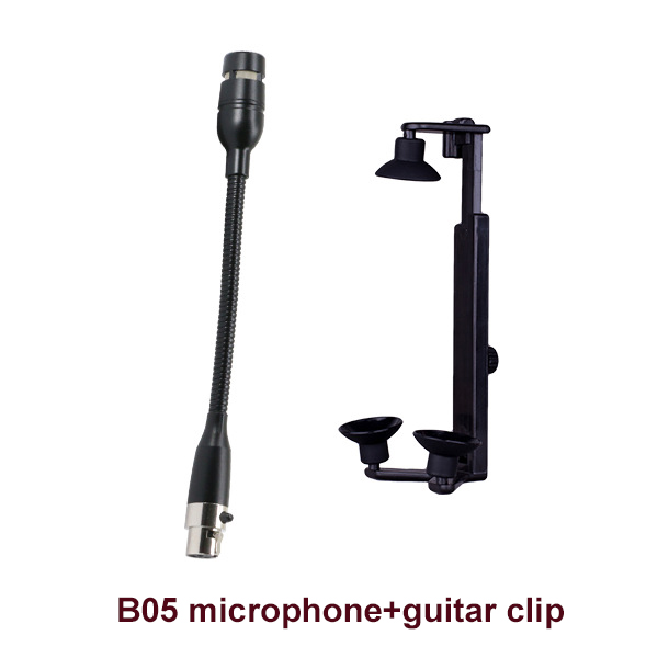 Micrófono de instrumento Pipa guitarra acústica jugando micrófono único inalámbrico o clip 0-15,8 CM