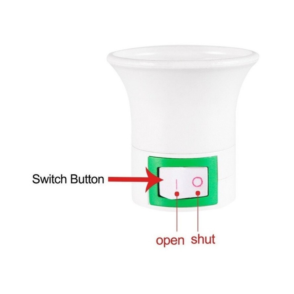 E27 LED-lichtfitting naar EU US-stekkerhouder Adapter Converter AAN/UIT Lamphouder Energiebesparende led-basis Lampvoet voor gloeilamp