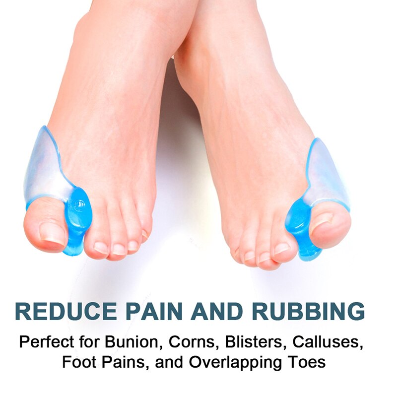 1 Pair Silicone Gel Bunion Toe Corrector Orthotics Straightener Separator Pain