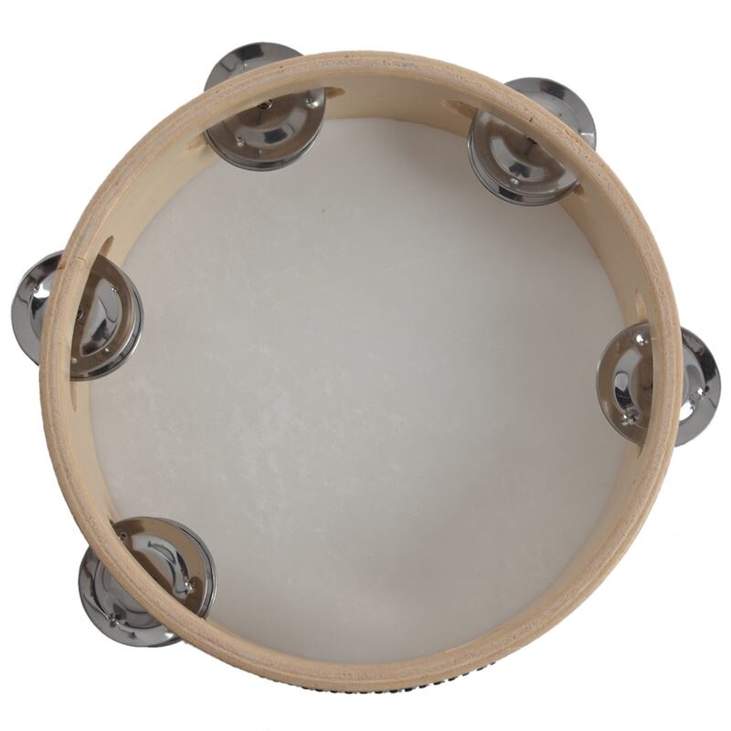 7 inch Musical Tambourine Tamborine Drum Round Percussion for KTV Party