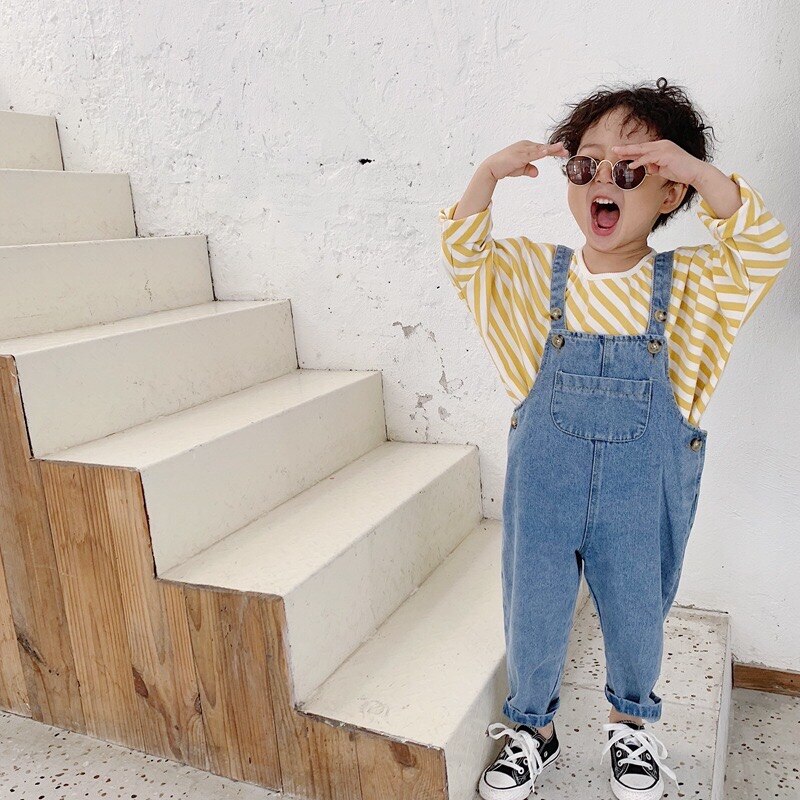 Høst låve baby jenter låve 3-8 år kjeledress jeansbukse