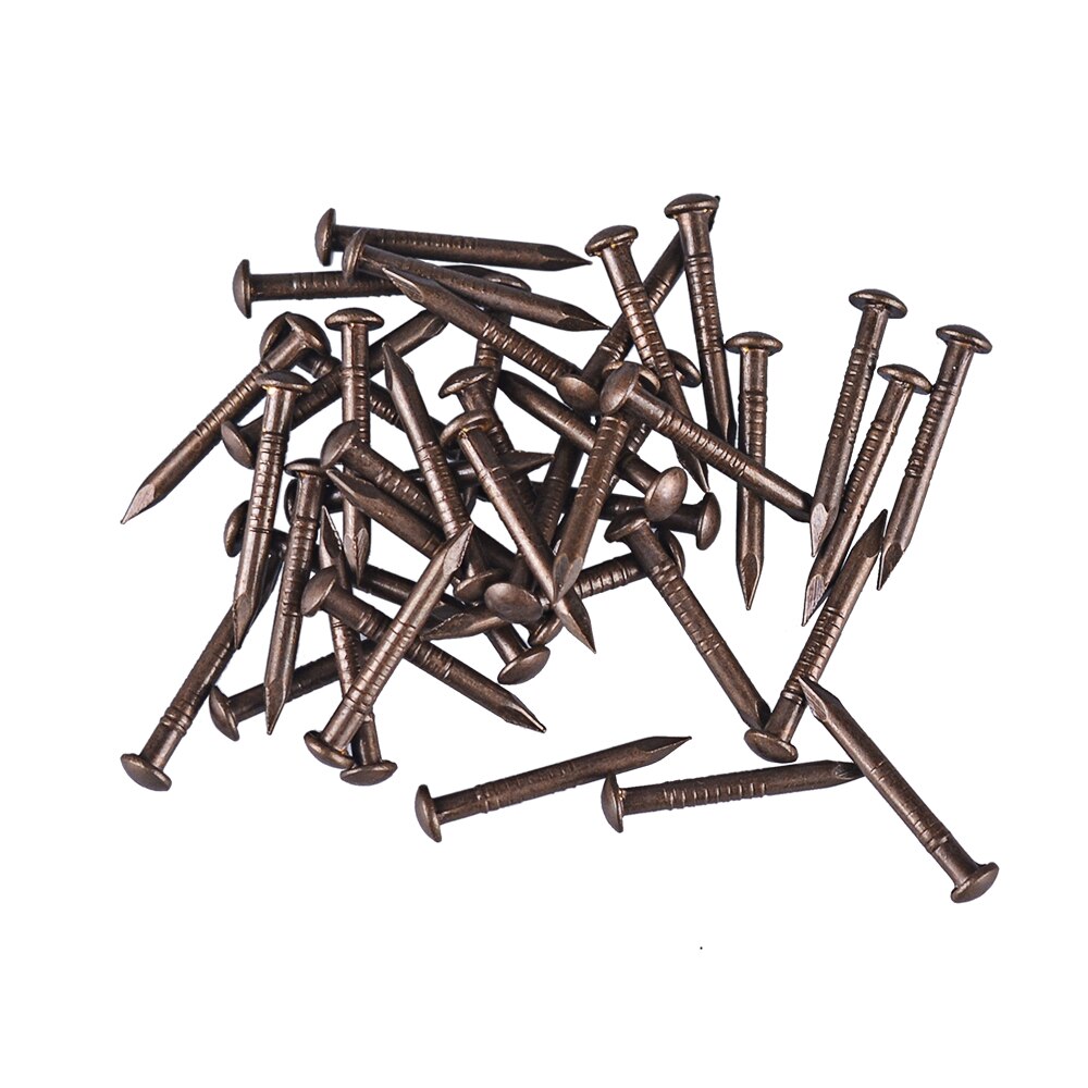 21 x 2mm kinesiska archaize runda huvud antika brons träspikar för möbler diy dekorativa lådor 100 st