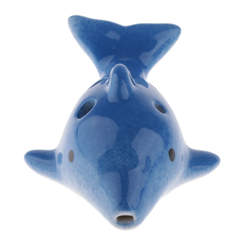 Juego de 6 agujeros con forma de delfín para niños, Musical artesanal, Alto Ocarina, para principiantes