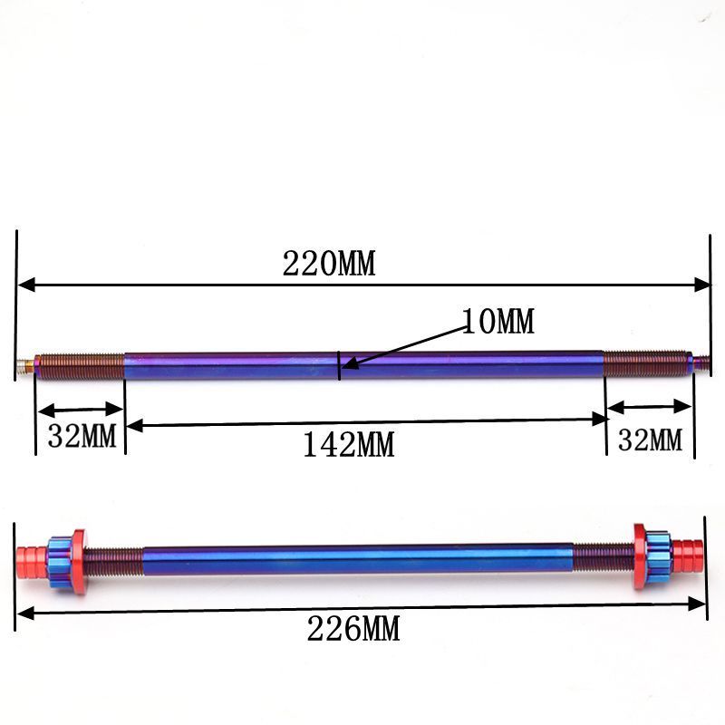 Motorcyle parts Front Rear wheel hub 250mm rainbow Axle shaft axis sleeve Fit PIT PRO Trail Dirt Bike QUAD ATV