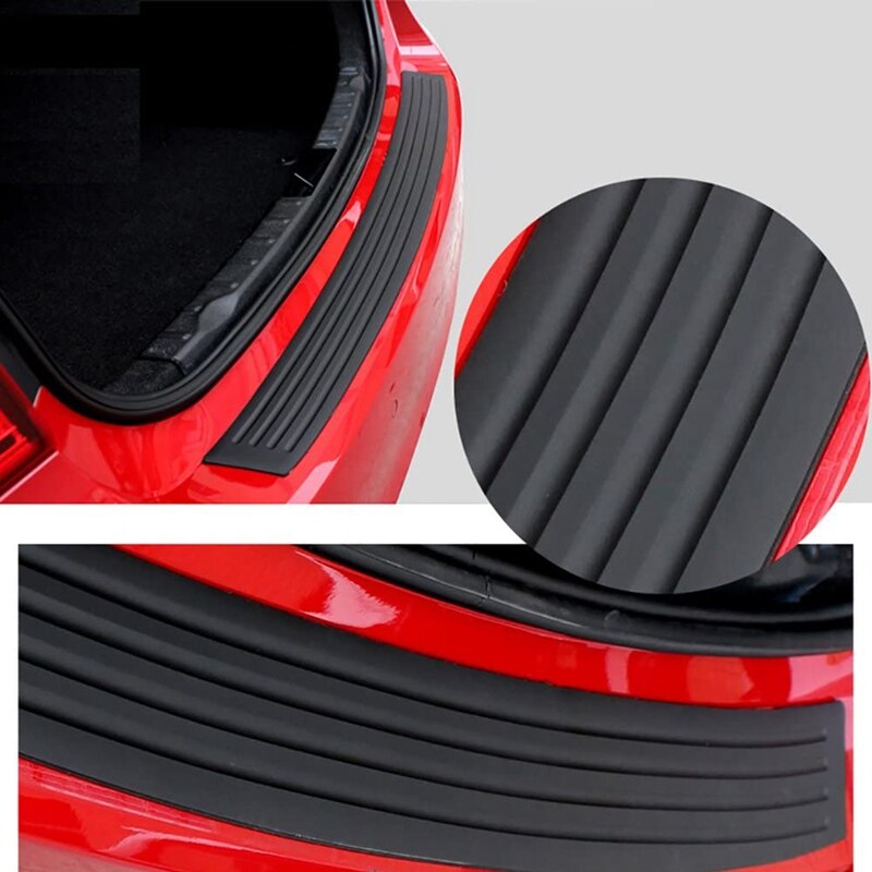 Protector de parachoques trasero de goma para coche, cubierta embellecedora de puerta de maletero resistente a arañazos para SUV/accesorios de coche (40,9 pulgadas)