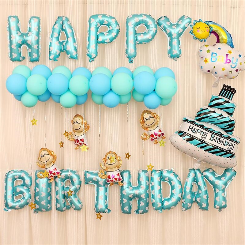 Mignon singe ballon combinaison bébé fête décorations ensemble -né bébé fête d'anniversaire bébé douche fête enfants jour donner
