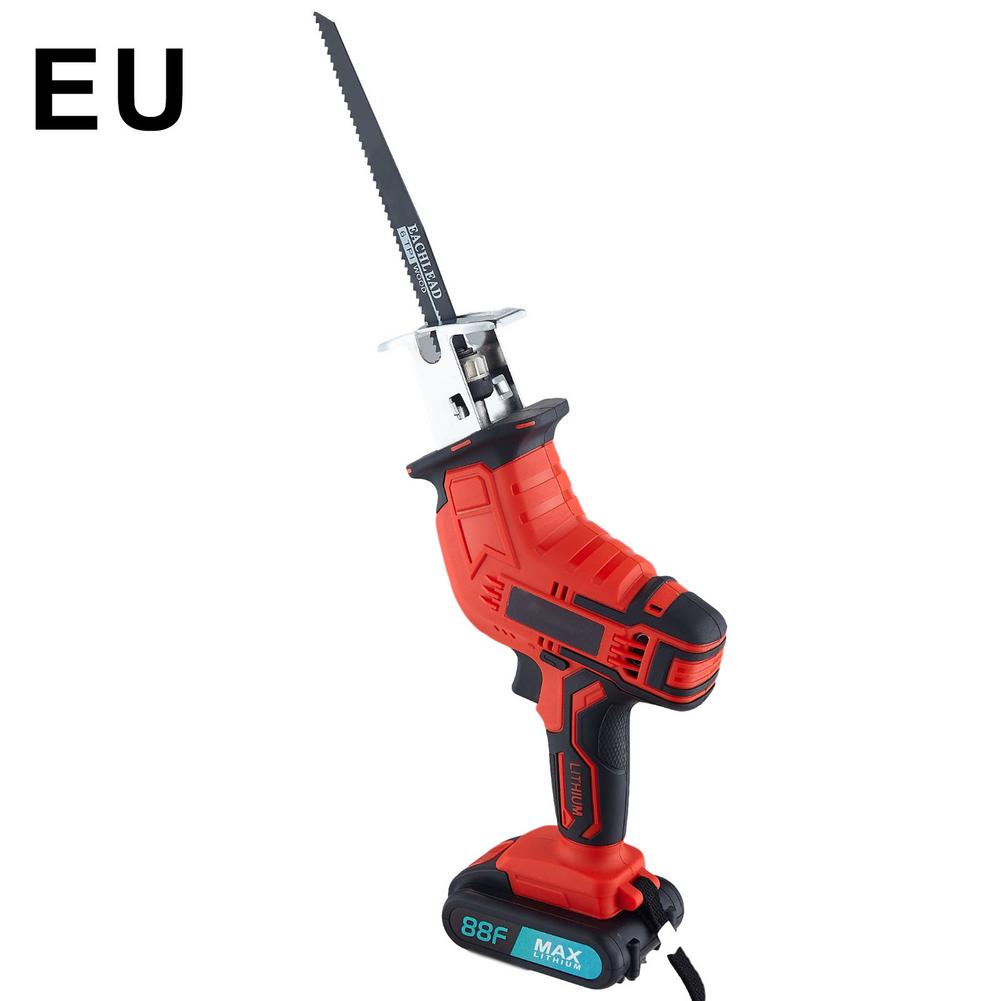 Handheld Lithium Reciprocating Saw Sabre Saw Hand Saw Woodworking Electric Saw Small Sabre Saw Free 4 Saw Blades: EU