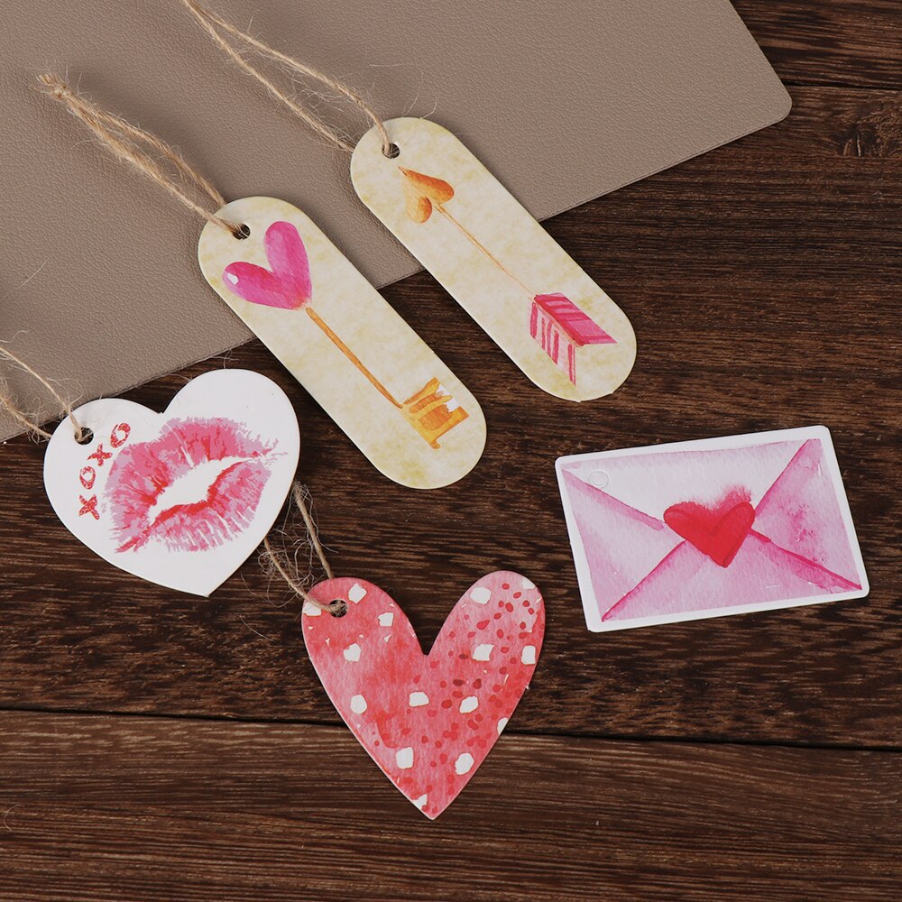Étiquettes papier Kraft cœur à accrocher 50 pièces | Étiquettes autocollantes Kraft pour emballage de , décorations de fête