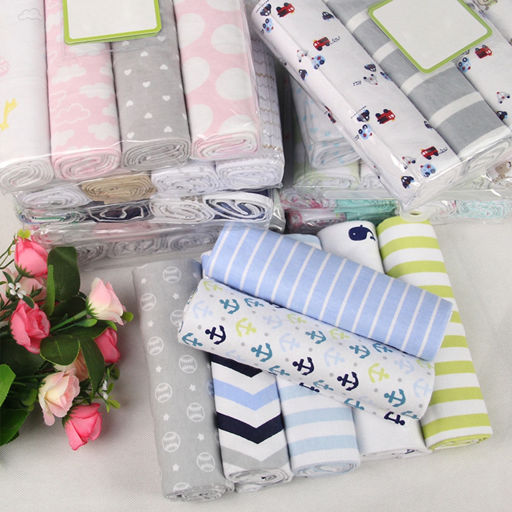 4 teile/los Neugeborenen Musselin Windeln 100% Baumwolle Flanell Baby Decke freundlicher Swaddle wickeln Weich Decken Produkte Für Neugeborenen