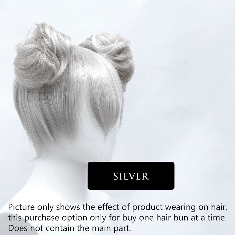 Postiche Synthétique à réinitialisation pour Femme, Chignon, Rose, Rouge, Blonde, Bleu, Extension de Cheveux, Accessoires de Cosplay: P18 / 613 / 2 pièces