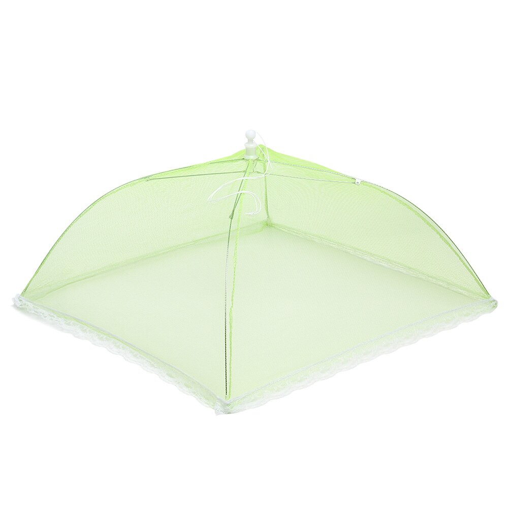 Multifunktionelt foldbart madskyggebetræk pop-up mesh køkkenbeskyttelse netværk anti flyvende insekter firkantet paraply parabolbetræk: Grøn