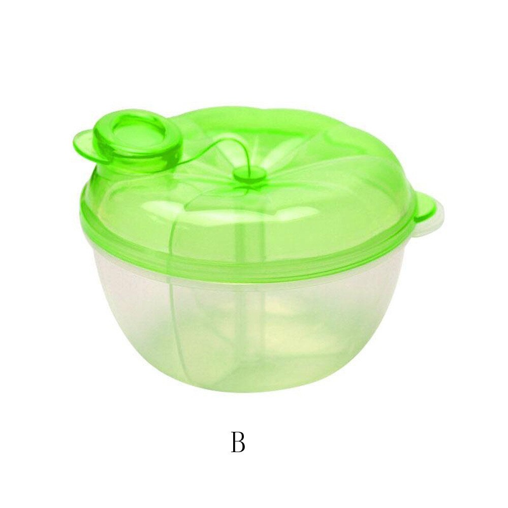 Tre-gitter madæske bærbar baby spædbarn rejse mælkepulver dispenser beholder fodring kasse blandebeholder mad opbevaring #40: B