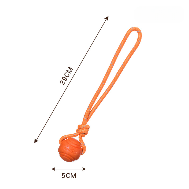 Dog Toy Ball Elastic Bite Resistant Solid Large Medium Small Dogs Boredom Buster Tpr Ball Pet Training Pet Toy Bite: WHITE