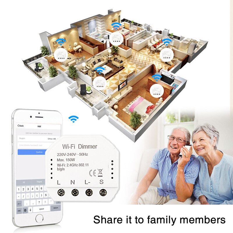 2 manier Wifi Smart Light LED Dimmer Diy Breaker Module Smart Leven/Tuya APP Afstandsbediening Werkt met alexa Echo Google Thuis