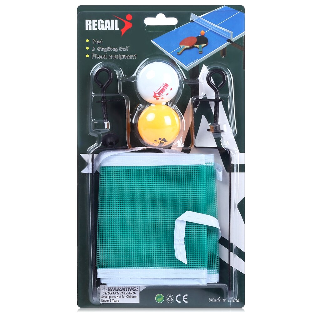 REGAIL Portable Table Tennis Net Rack Set Ping Pong Ball Net Rack Set