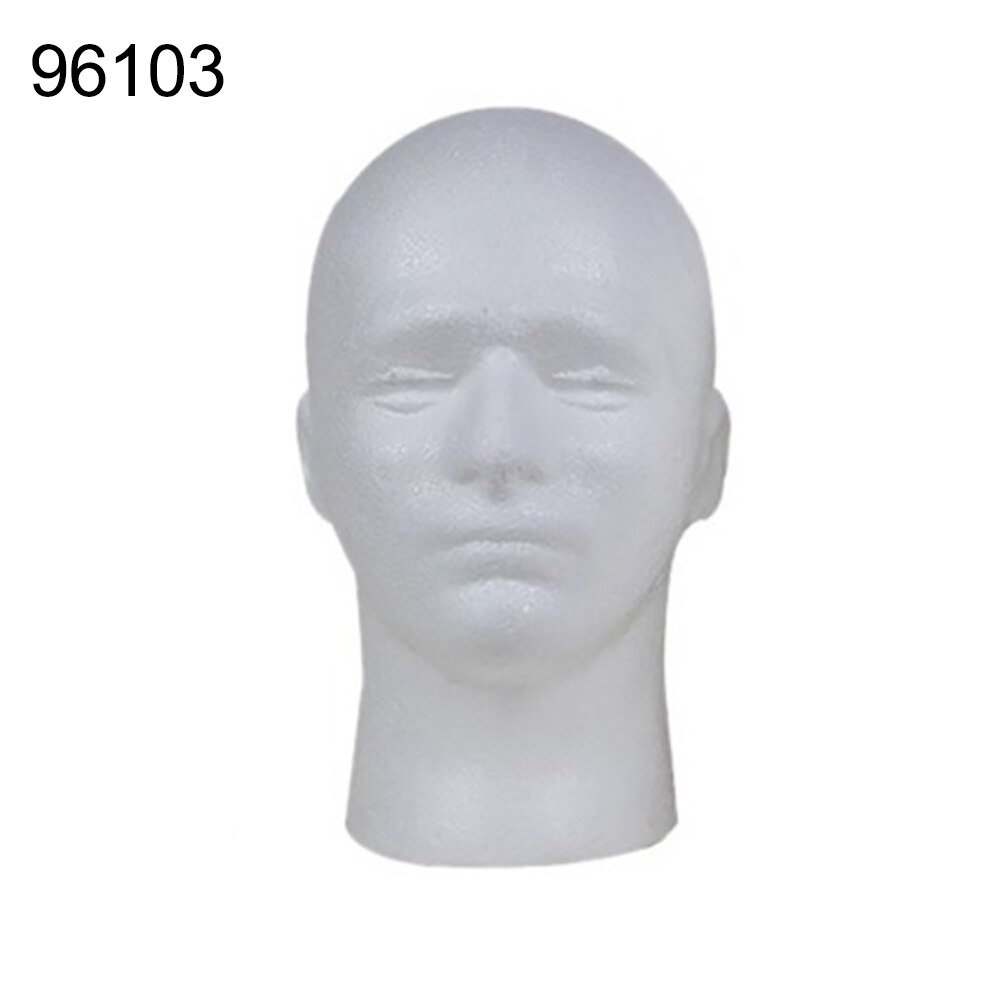 Cabeza de Maniquí de espuma (poliestireno) para mujer, expositor para gorro, auriculares, accesorios para el cabello y pelucas, 53cm x 30cm: 3