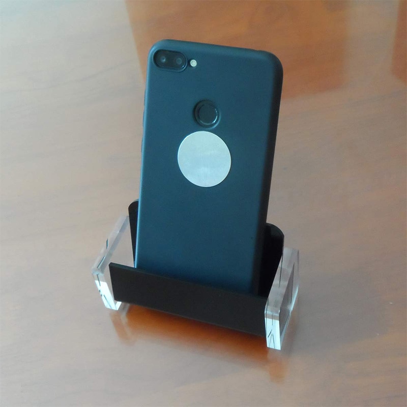 Acrylic Desktop Business Card Holder Display for Desk Business Card Stand for Office Black