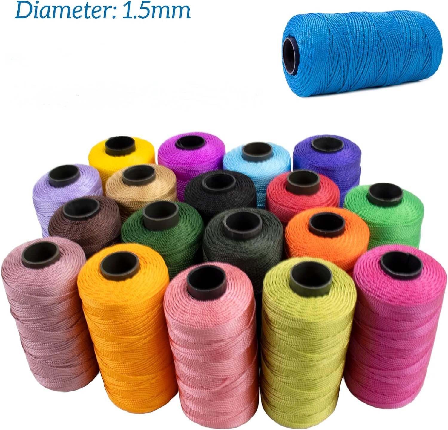 Summer Crochet Yarn DIY Craft Thread Ice Silk Art Yarn Cord 1.5mm200m Polypropylene Yarn for Hat Doll Sewing Bags Crocheting