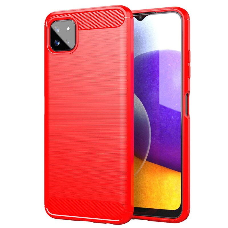 Silizium Fall Für Samsung Galaxy A 22 4G 5G Weiche Rückseitige Abdeckung für Smartphone Samsung A22s 5G чехол Für Samsung A12 F42 5G Fall Etui: For Galaxy F42 5G / Red Case