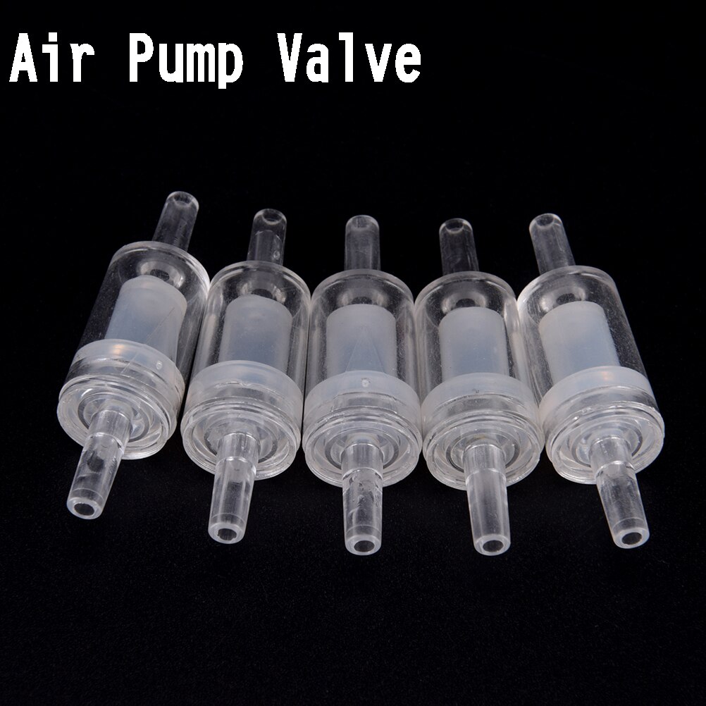 5pcs Home Fish Aquarium Air Pump Check Valve 5 X One Way Non-Return Check Valve Aquarium Transparent white Air Pump